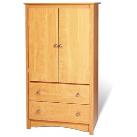 Prepac Sonoma Maple 2-Door Armoire