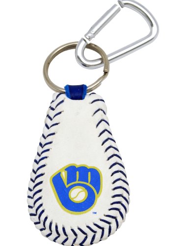 MLB Milwaukee Brewers Retro Baseball Keychain
