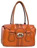 Tod's Lace Burnt Orange Laser-cut Leather Handbag 8041212