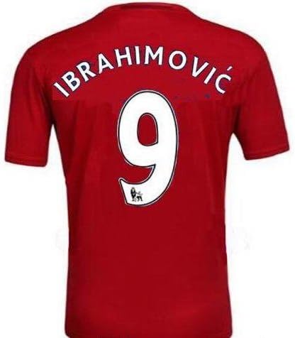 Ibrahimovic Manchester United Jersey #9 Football Soccer Jersey Home (Youth Large)
