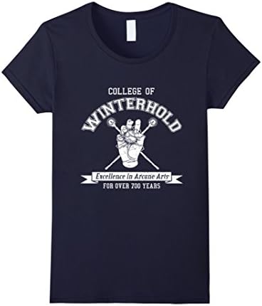 Women's College Of Winterhold T-Shirt Large Navy