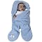 Teddy Toes Light Blue Blanket with Feet