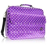 15-17 inch Purple Polka Dot Laptop Notebook Carrying Bag