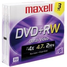 Maxell 634015 634043 4.7 Gb Dvd+Rw (3 Pk) by Maxell