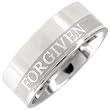 Christian Stainless Steel Rings - "Forgiven" Romans 4:7 - Size 09 - 12