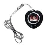 CTA Digital MI-HPNB Heart Shape Digital Photo Frame Necklace (Black)
