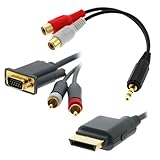 GTMax 6FT Gold Plated VGA Cable/Digital Optical Audio + 6inch 3.5mm Male to 2 RCA Female Y-Cable for Microsoft XBOX 360 GTMax 6FT Gold Plated VGA Cable/Digital Optical Audio + 6inch 3.5mm Male to 2 RCA Female Y-Cable for Microsoft XBOX 360