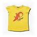 Authentic BindiWear "I am a Wildlife Warrior" yellow cotton puff sleeve tee for girls
