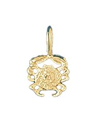 Dazzlers Solid 14 karats Gold Crab Charm Pendant available in three colors from jewelsberry (weights: 0.7 grams only)