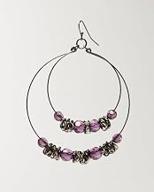 Beaded Double Hoop Earring