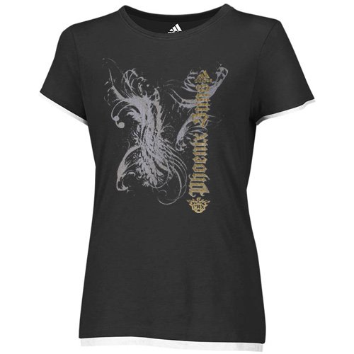 adidas Phoenix Suns Ladies Black Front Row Double Layered Diva T-shirt (Medium)