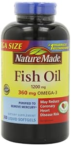 Nature Made Fish Oil Omega-3 1200mg, 300 Softgels