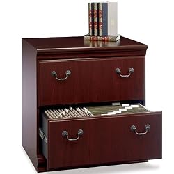Bush Furniture Birmingham Executive 2 Drawer Lateral Wood File Cabinet in Harvest Cherry