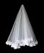 1t Ivory Gorgeous Fingertip Length Wedding Veils with Lace Applique Edge -I04