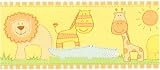 Jungle ANIMALS pastel self adhesive wall border