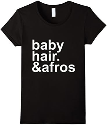 Women's Baby Hair &amp; Afros T-shirt Small Black
