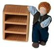 Handmade Doll House Book Shelf, Natural