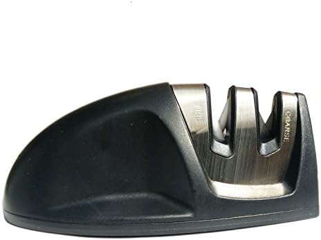 Portable Edge Grip Handheld 2 Stage Knife Sharpener-black