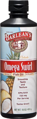 Barlean's Pina Colada Fish Oil Swirl, 16-Ounce