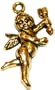 20 pcs Angel Cherub Charms - Antique Gold Finish including Jump Rings