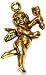 20 pcs Angel Cherub Charms - Antique Gold Finish including Jump Rings