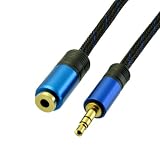 Tech'Import - C�ble rallonge audio st�r�o - Connecteurs Jack 3,5mm M�le et Femelle. Cordon en nylon tress�. Longueur 1,5m.par Tech'Import
