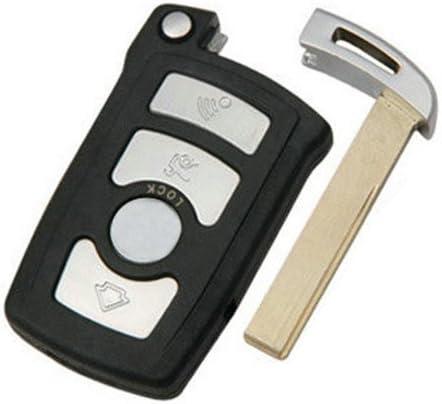 New Uncut Blade REPLACEMENT 4 BUTTON FOB CASE FOR BMW 7 SERIES E65 E66 E67 E68 REMOTE KEY (Just a Empty Key Shell with Uncut Blade, No chips inside)