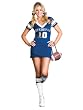 Womens Sexy Football Player Costume Sports Costume Football Jersey Mini Dress 5 Pc Set Sizes M L or XL