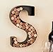 Monogram Letter D Wall Wine Cork Holder in Black Metal by LDI