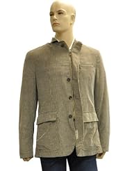 Apparel: Maurizio Baldassari Brown Cotton Jacket Coat, 50, Brown - Maurizio Baldassari