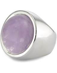Sterling Silver Ring with Jade Center