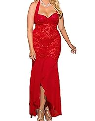 Halter Sheer Lace Crystal  Mermaid Chiffon  Dress With Ruffles