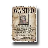 Irish Wolfhound Wanted Fridge Magnet