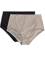 Ekouaer Women's Firm Control Shapewear Tummy Panel Brief Panties 2 Pack