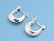 Sterling Silver Plain Hoop Earrings - 13 mm x 5 mm