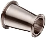 Parker Sanitary Tube Fitting, 316L Stainless Steel, Concentric Reducer, 1-1/2