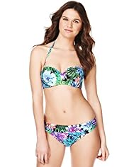 Paradise Floral Underwired Bandeau Bikini Top