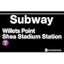 Shea Stadium Metal Subway Sign , 17x11