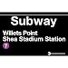 Shea Stadium Metal Subway Sign , 17x11