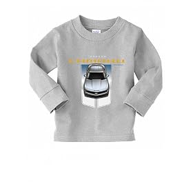 Camaro - 2010 Top View - Black Toddler Long Sleeve Tee