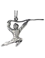 Sterling Silver Kung Fu Exhibitionist Pendant, 7/8 inch tall