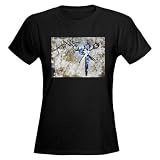 Kurt Uccello's Hair Stylist Blue Texture Women's Hairstylist Women's Dark T-Shirt by CafePress