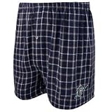 Florida Marlins Navy Blue Gridiron Flannel Boxer Shorts