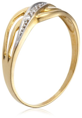 9ct Yellow Gold AMR311852 Ladies 0.015ct Diamond Band Ring