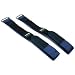 2 Watch Bands Leather Nylon Blue Black 19mm