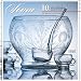 Daisy Etched Glass Punch Bowl Set 10 Piece