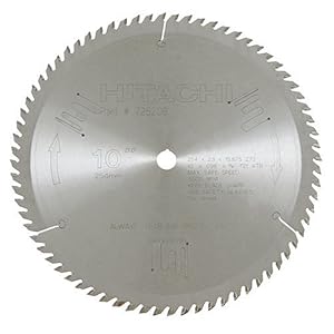 Click here to buy Hitachi 725206 10-Inch 72 Tooth ATB Fine Finish Saw Blade with 5 8-Inch Arbor by Hitachi.