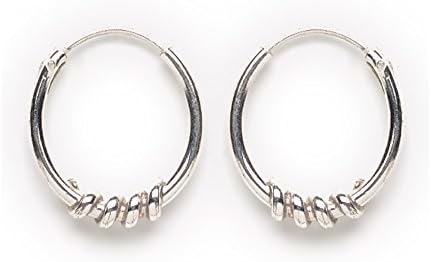 Tomas Sterling Silver 14mm Wire Wrap Endless Hoop Earrings