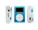 Crazy4fones Blue Mini Clip On Metal MP3 Player With LCD Screen + 4GB Micro SD/TF SDHC Card + With 1 Year Warranty