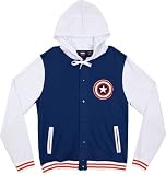 Captain America Fleece Letterman Jacket